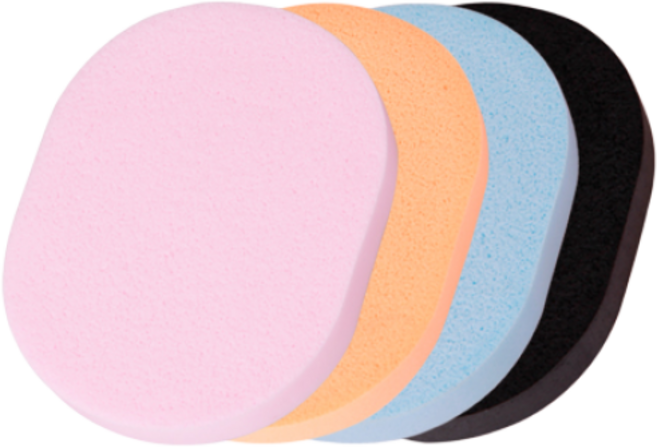 셀프미인 13T 클렌징해면 핑크 고급 미용 스펀지 피부실기 미용재료, 오렌지, 1개