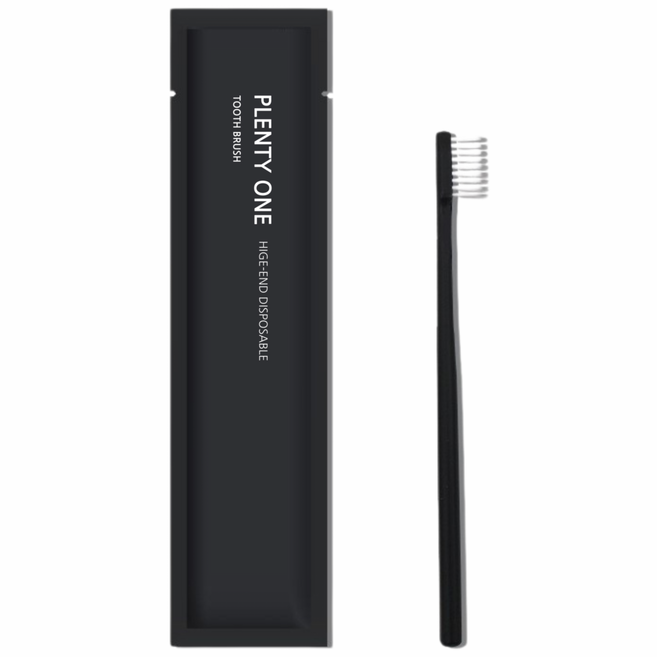 플랜티원 일회용 칫솔 하이엔드 고급형 미세모 호텔 칫솔, 1개, 100개입