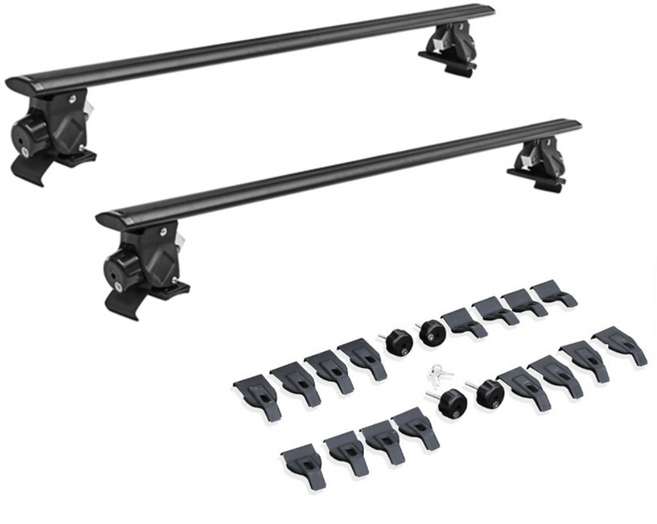 발통마켓 차량용 문틀형 가로바 루프랙 없어도 장착가능, 1세트, 블랙