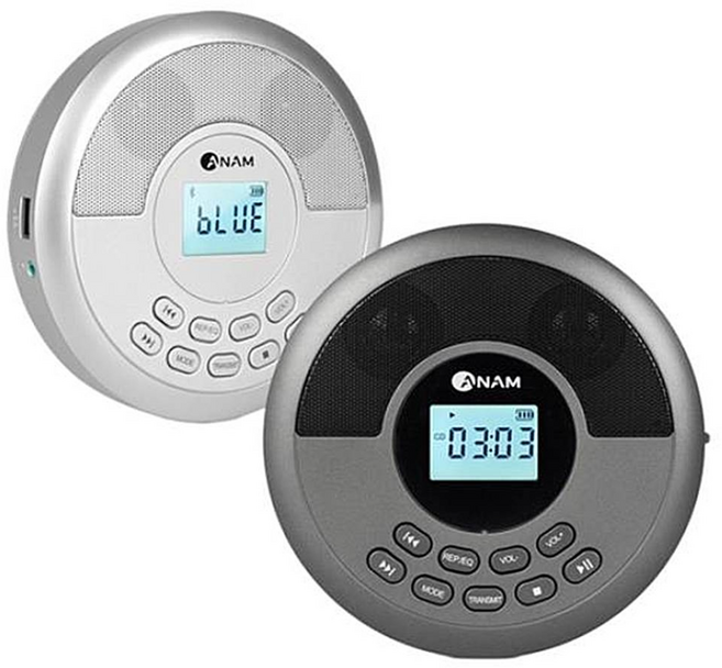 아남 ACDP600 휴대용 CD플레이어 블루투스 C타입 충전 USB재생 스피커 내장, 그레이