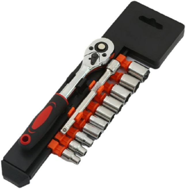 라쳇 소켓 렌치 세트 1/4 복스렌치 풀세트, 1세트