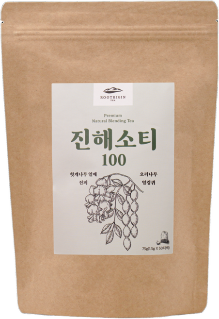숙취해소 헛개나무 열매 오리나무 엉겅퀴 티백 간에 좋은 차 진해소티100, 75g, 1개, 1개입