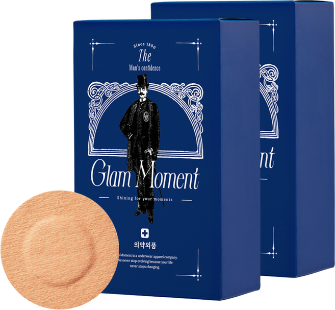 글램모먼트 포맨 스킨 핏 커버 패치 니플밴드 60p, 2개