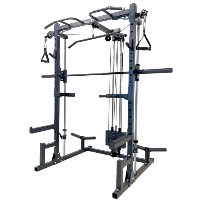 희우스포츠 맞춤형 홈짐 스미스 K50스미스머신 멀티랙 하프랙 미니랙, 강철블럭50kg, 중량봉+우레탄원판100kg