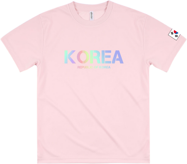 2025년 NEW KOREA 남여공용 대한민국 코리아 홀로그램 면 쿨론 반팔 티셔츠