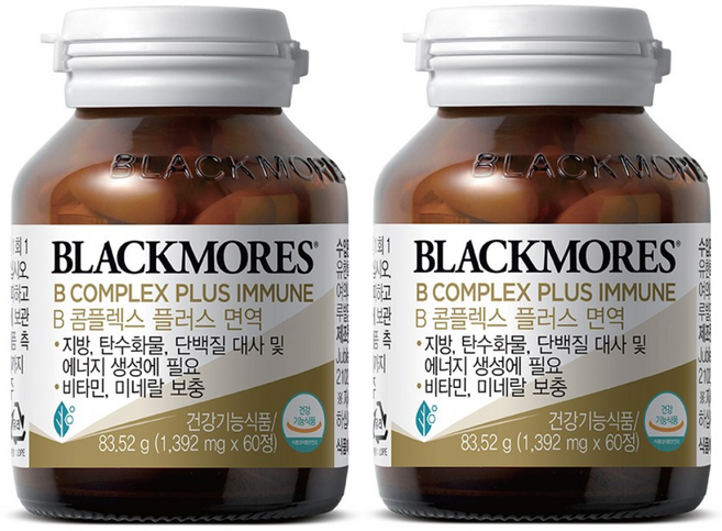 블랙모어스 비타민B 컴플렉스 83.52g, 60정, 2개