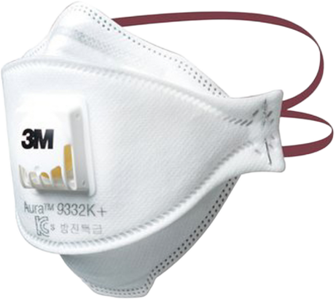 3M 방진마스크 9332K+ 접이식 방진 특급 마스크 10개 묶음, 1개