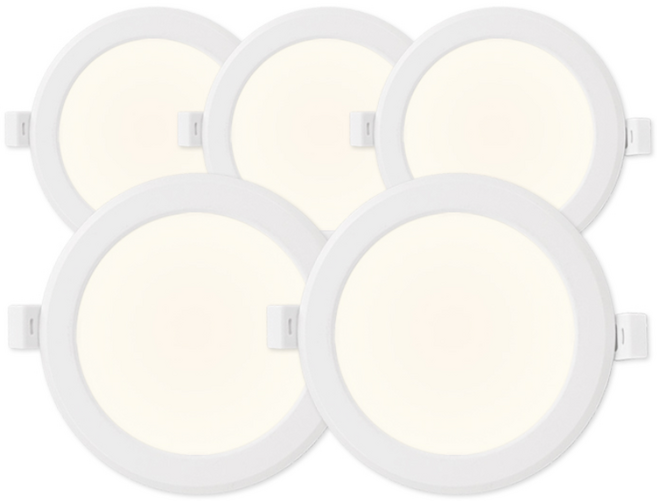 라인라이팅 LED 4인치 다운라이트 10W (벌레유입방지/방습), 5개, 주백색