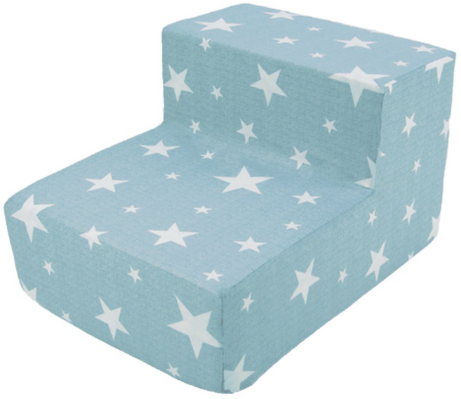 8DECO 강아지계단 애견계단 펫스텝 모음 1단2단3단4단 (커버+솜포함) ce4, 블루 트윈클 스타, 1개