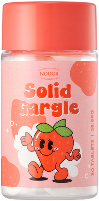본사공식판매 노도르 고체가글 딸기향 30정 입냄새 제거 구취 관리 구강청결제 휴대용 가글, 1개, 25.6g