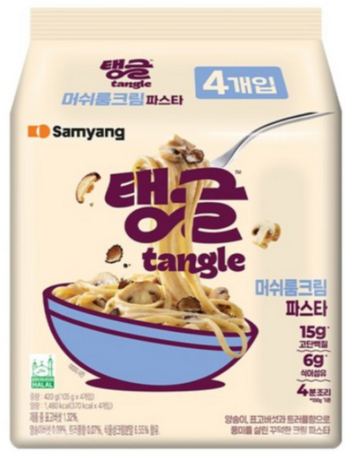 tangle 머쉬룸 크림파스타 105g, 32개