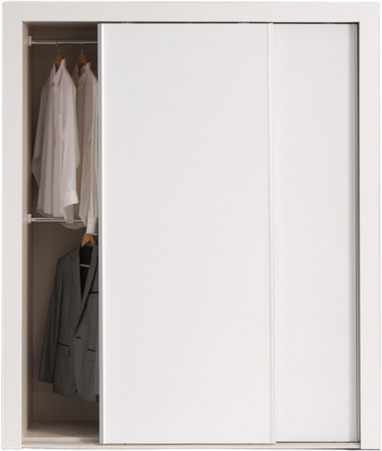 대도갤러리 키높이 클래시 1620mm 슬라이딩옷장 장롱 이불장 양복장, 00_화이트(무광)