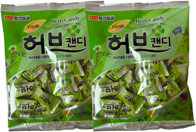 동아제과 허브캔디, 2개, 240g