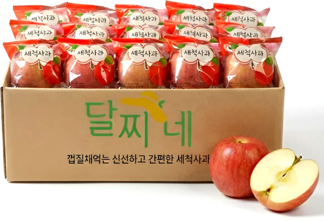 [타임특가] 달찌네 껍질째먹는 고당도 세척사과, 1개, 5kg