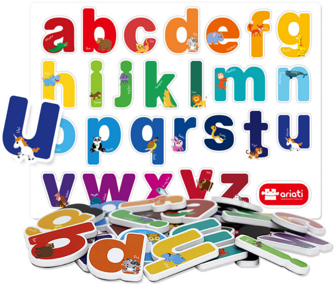 아리아띠 자석글자 영어 소문자 판퍼즐, 1개, 26피스
