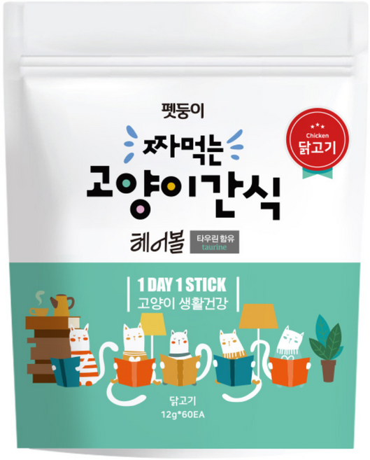 펫둥이 짜먹는 고양이 간식 3가지맛, 닭고기, 720g, 1개