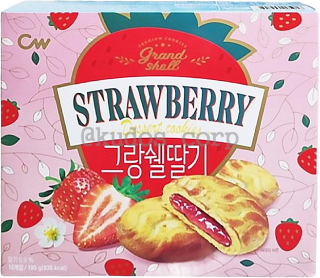 청우식품 그랑쉘 딸기 195g x 10개 x 1박스