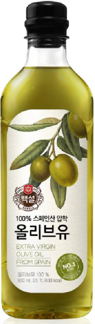 백설 엑스트라버진 압착 올리브유, 900ml, 1개
