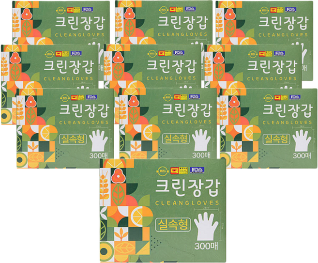 원s마켓 위생장갑 실속형, 10개, 300개