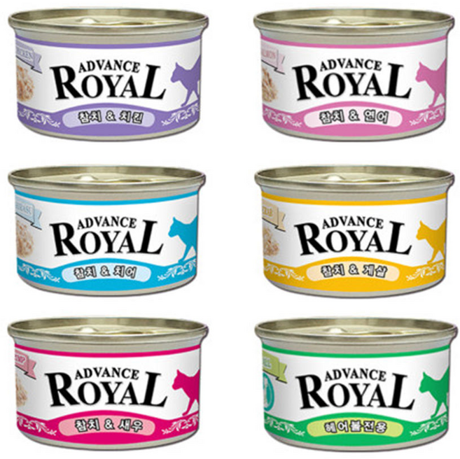 로얄 어드밴스 캔 콤보 (1box/24개입) 고양이 캔 간식 통조림, 어드밴스 콤보, 85g, 24개