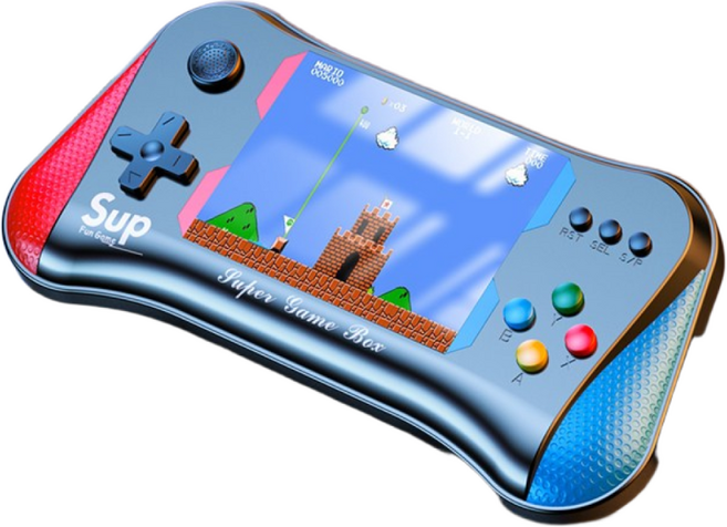 스타일닥터 레트로 게임기 500+ 클래식 미니게임기 완벽한 명절 선물, 블랙, 단독 게임기