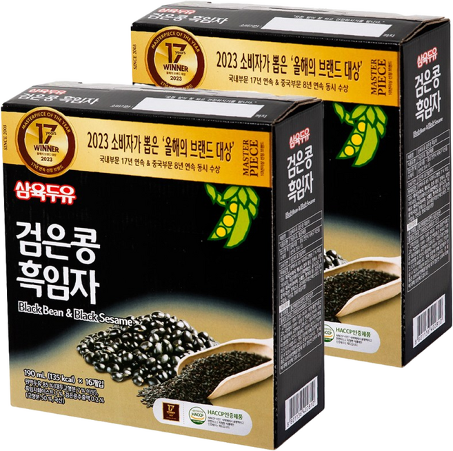 삼육두유 검은콩흑임자, 32개, 190ml