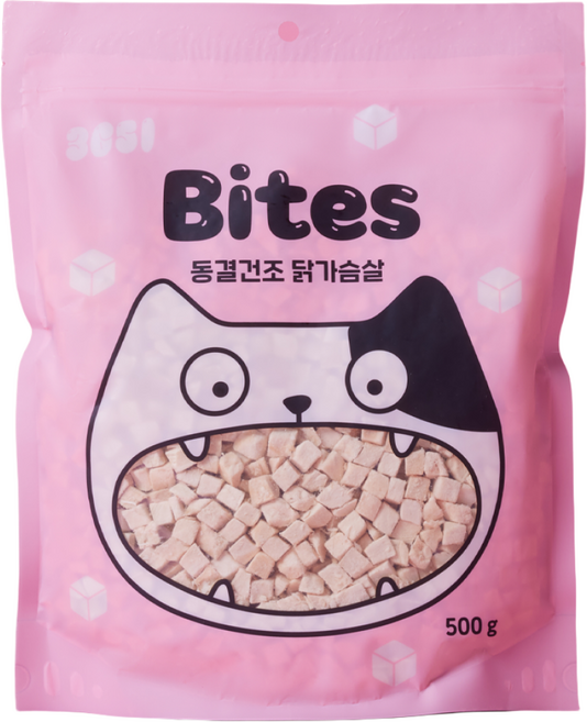 삼육오일 고양이 바이츠 동결건조 트릿 간식, 닭가슴살, 500g, 1개