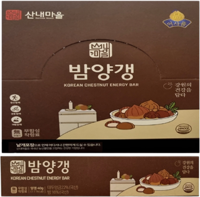 강원도 수제 밤양갱 40g x 20개 +쇼핑백, 1박스