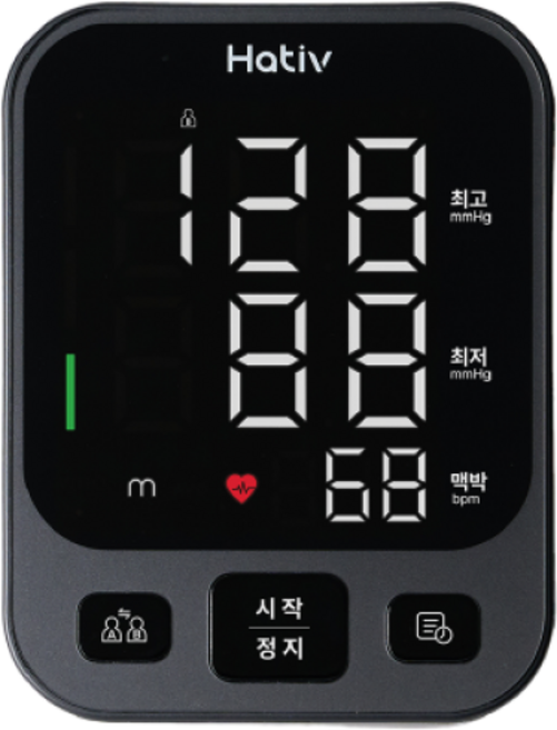 뷰노 하티브 혈압계 BP30 가정용 자동 전자 혈압계 국산 혈압측정기, 1개, Hativ Bp30