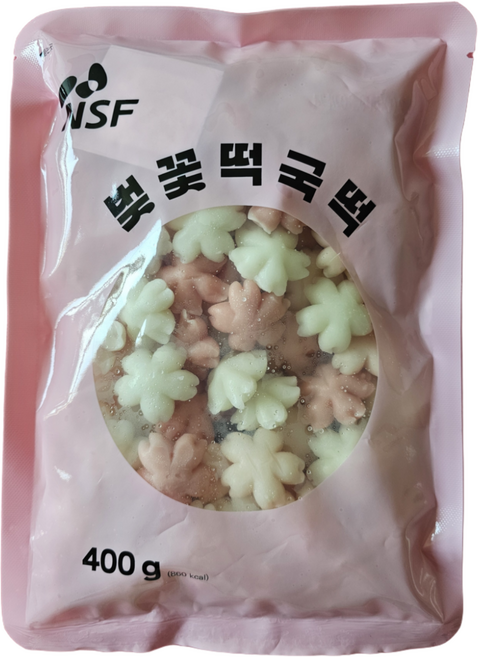 굿푸드365 국산쌀 꽃 모양 봄봄 벚꽃떡국떡, 400g, 3개