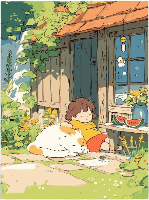 DIY 명화그리기 유화 그림 그리기 아크릴화 30*40cm, G타입, 1개