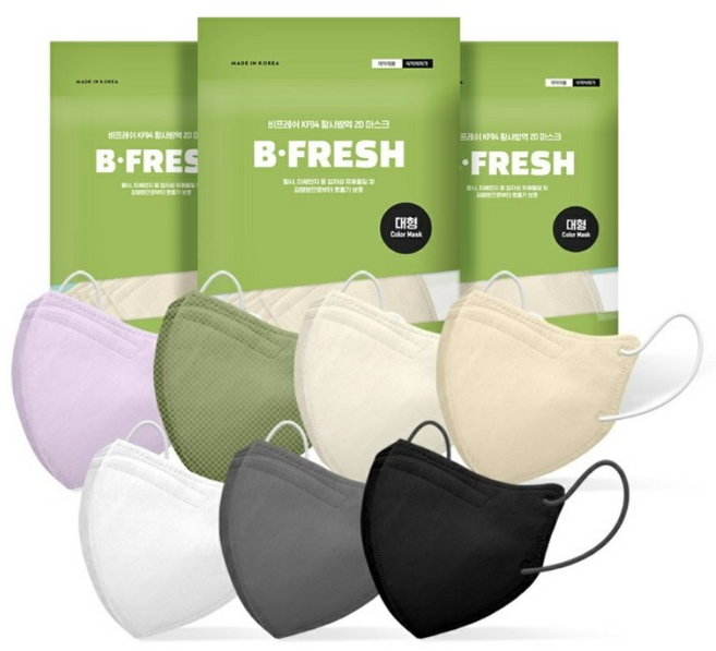 KF94 쿠스 마스크 대형 황사방역 보건용 국산 빅사이즈, 화이트, 1개