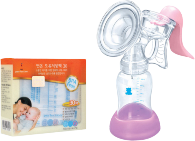 스노우베어 핸디유축기(+모유저장팩30매) / 수동유축기, 스노우베어수동유축기+모유저장팩(200mm/30매), 1개