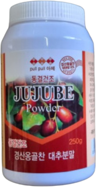 더바른식탁 대추 분말 250g 대추분말 국산 100% 국산 대추분말 국내산 대추가루 100% 분말, 1개