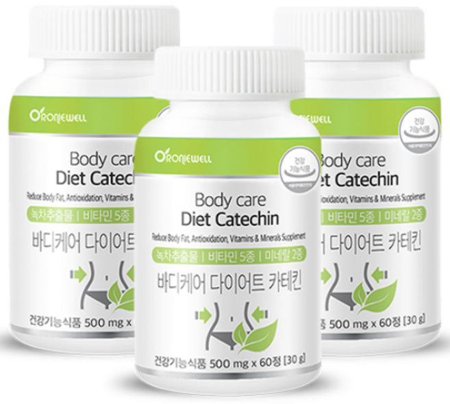 로니웰 바디케어 다이어트 카테킨, 3개, 60정