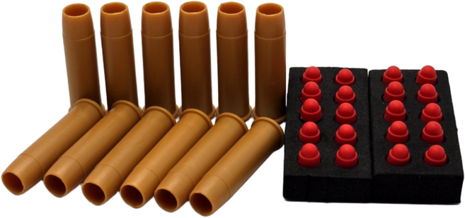 풀메탈 리볼버 M1873 탄피, 1세트, 플라스틱 탄피 탄알