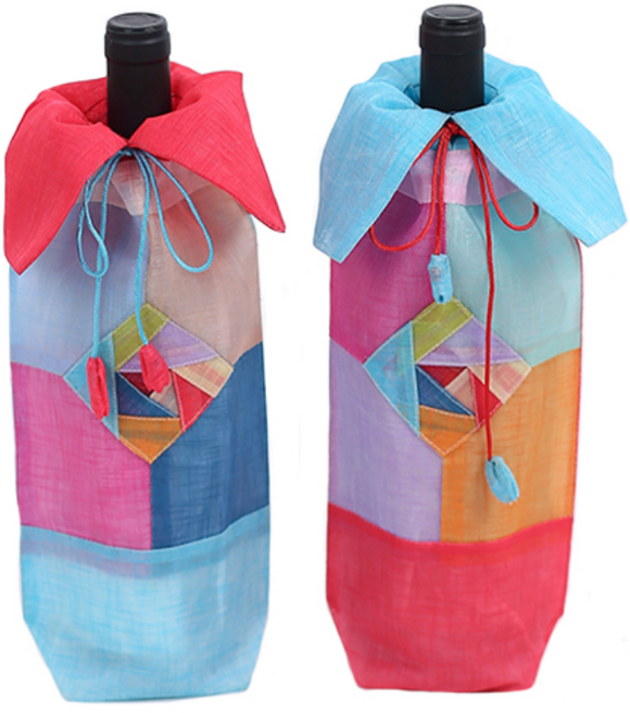 전통주 커버 와인커버 전통주포장 선물용술병포장 한복와인커버, 랜덤발송, 1개