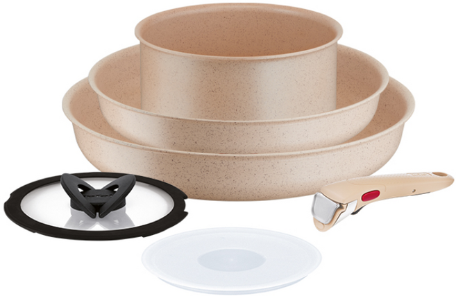 테팔 매직핸즈 인덕션 딜라이트 프라이팬 멀티 6종 세트 (프라이팬 24cm + 프라이팬 28cm + 편수냄비 18cm + 유리뚜껑 18cm + 밀폐뚜껑18cm + 분리형 손잡이), 프라이팬 24cm + 프라이팬 28cm + 편수냄비 18cm + 유리뚜껑 18cm + 밀폐뚜껑18cm + 분리형 손잡이, 베이지