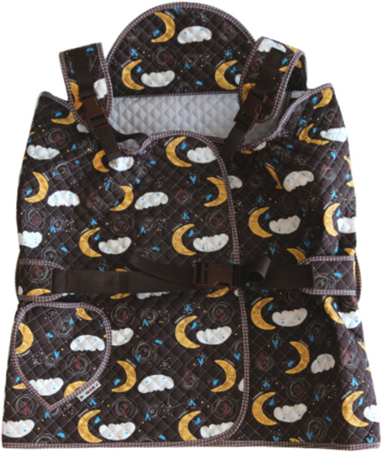 나와니스 아기띠형 포대기 문라이트 버클형, 브라운