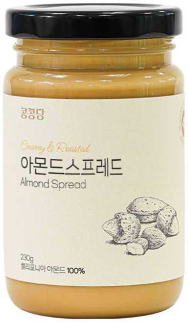 콩콩당 아몬드 스프레드(무첨가 100% 아몬드 버터), 230g, 1개