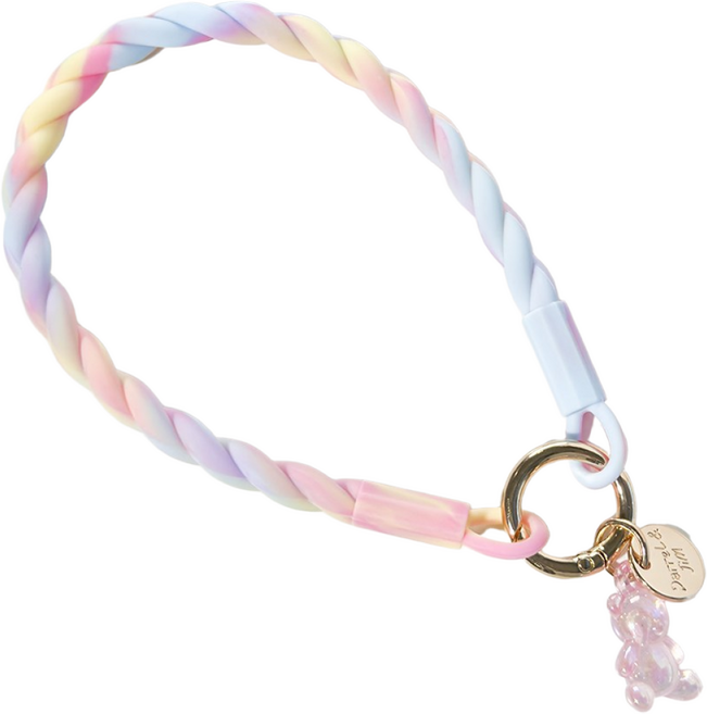 쏘이온 투톤 실리콘 손목 휴대폰 스트랩, 1개, 5.핑크민트