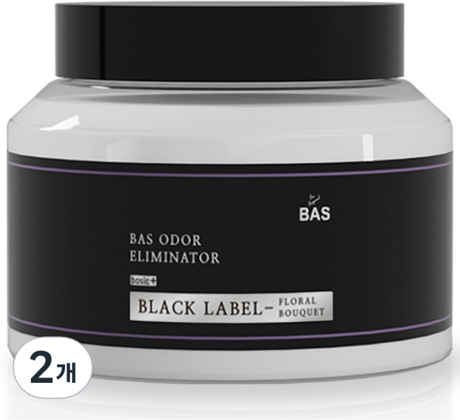 BAS 블랙라벨 베이직플러스 생활탈취제 본품 플로랄부케향, 350g, 2개