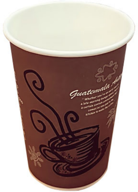 커피데이 테이크아웃컵 13온스 인쇄종이컵(커피브라운) 1000개 390ml