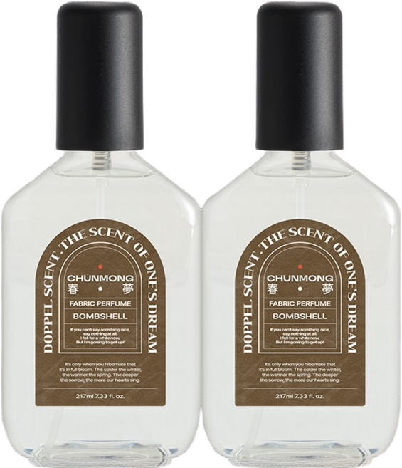 춘몽 섬유향수 도플 패브릭 퍼퓸, 밤쉘, 2개, 217ml