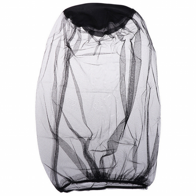 온새솔 얼굴 모기장 방충 모자 1+1, 블랙