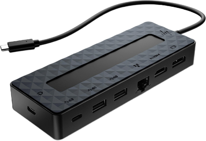 HP 유니버셜 USB-C 타입 7포트 멀티포트 허브 미니 도킹스테이션 (50H55AA), 단품, 1개