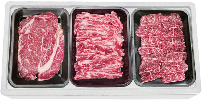 이연한우 1등급 한우 소고기 선물세트 3호 등심 갈비 살치, 600g, 1개