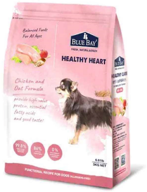 BLUE BAY 倍力 HEALTHY HEART 雞肉燕麥配方 全齡犬飼料 3公斤 低敏適口性佳, 雞, 3kg, 1袋