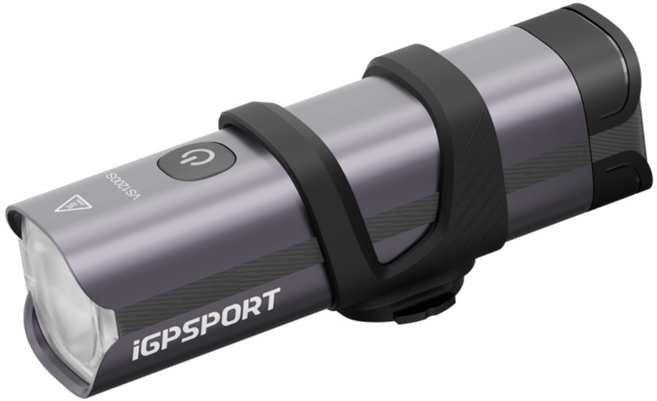 iGPSPORT VS1200S 자전거 라이트 전조등 후레쉬 LED 야간라이딩 전조등, 1개, 블랙/그레이