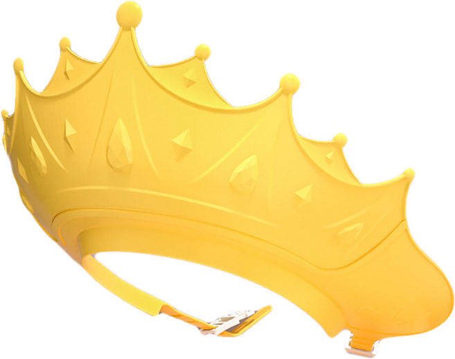 왕관 아기 샴푸캡, 옐로우, 1개